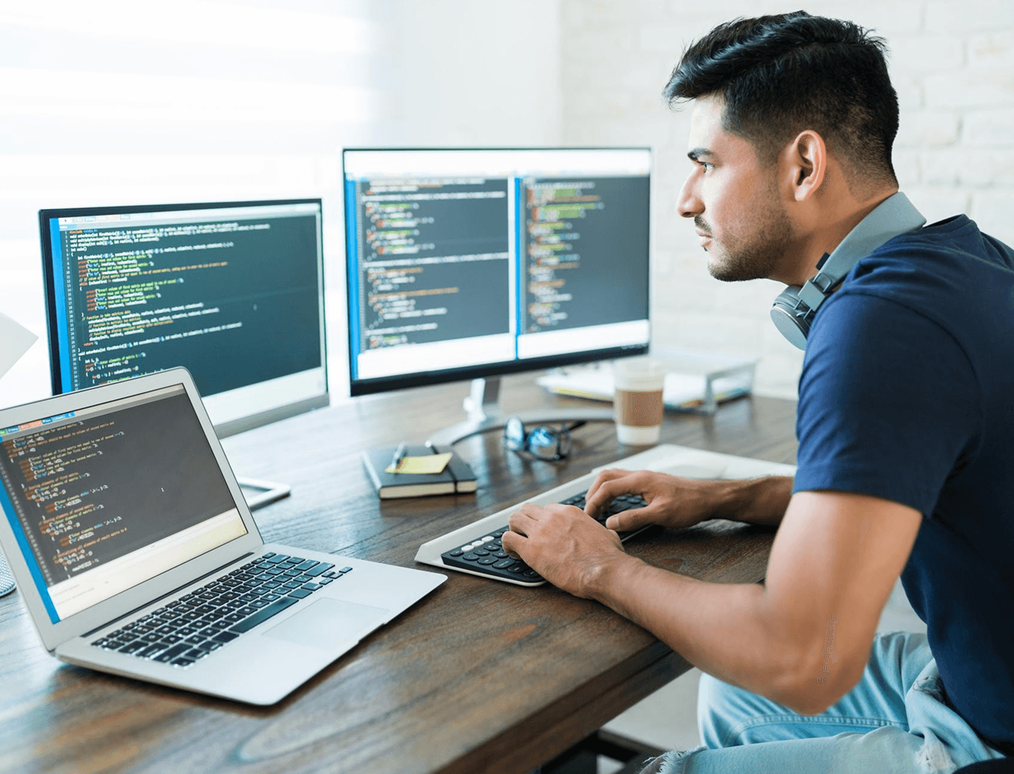 IT professionals working on cybersecurity